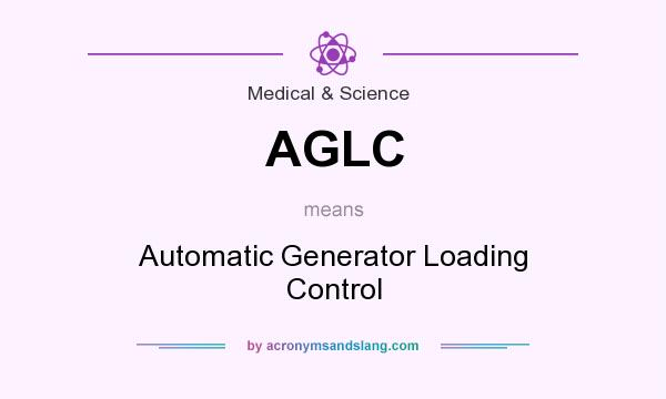 What does AGLC mean? It stands for Automatic Generator Loading Control