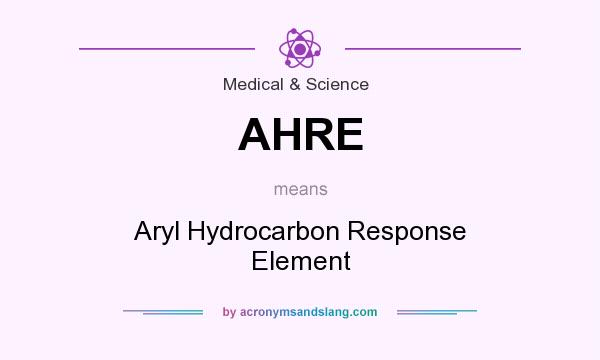 What does AHRE mean? It stands for Aryl Hydrocarbon Response Element