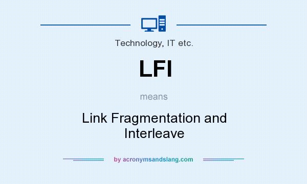 What does LFI mean? It stands for Link Fragmentation and Interleave