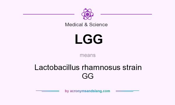 What does LGG mean? It stands for Lactobacillus rhamnosus strain GG