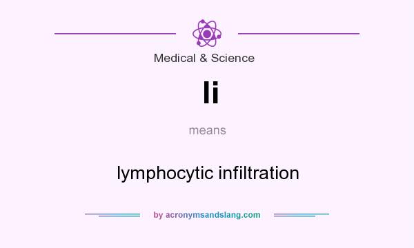 What does li mean? It stands for lymphocytic infiltration