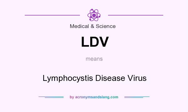 What does LDV mean? It stands for Lymphocystis Disease Virus