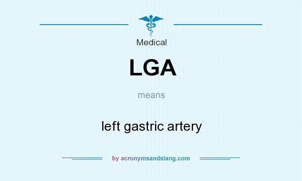 What does LGA mean? It stands for left gastric artery