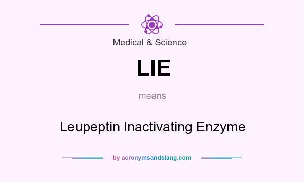 What does LIE mean? It stands for Leupeptin Inactivating Enzyme