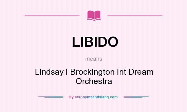 What does LIBIDO mean? It stands for Lindsay I Brockington Int Dream Orchestra