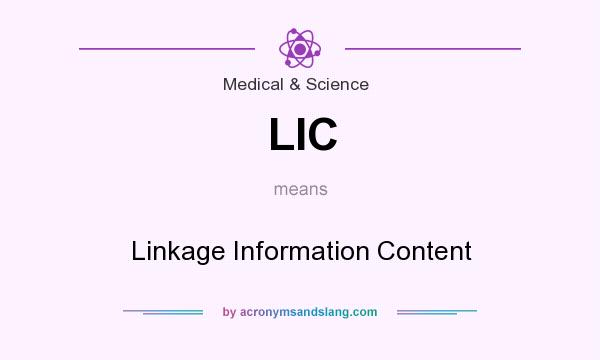 What does LIC mean? It stands for Linkage Information Content