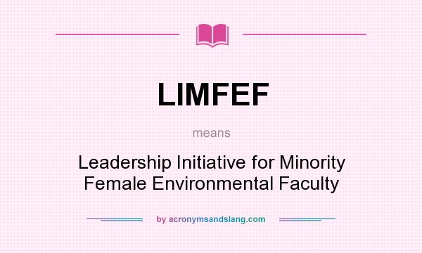 What does LIMFEF mean? It stands for Leadership Initiative for Minority Female Environmental Faculty