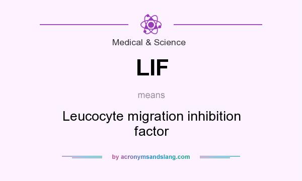 What does LIF mean? It stands for Leucocyte migration inhibition factor