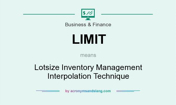 What does LIMIT mean? It stands for Lotsize Inventory Management Interpolation Technique