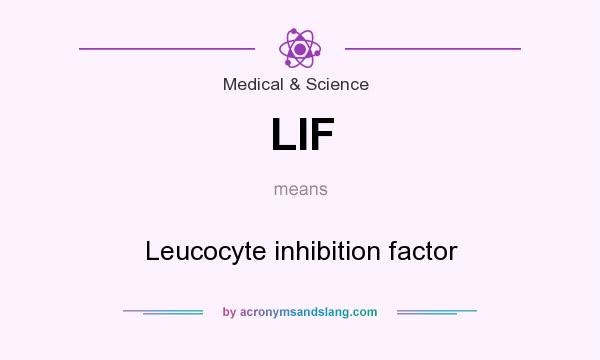 What does LIF mean? It stands for Leucocyte inhibition factor