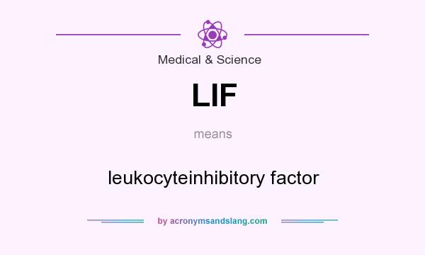 What does LIF mean? It stands for leukocyteinhibitory factor