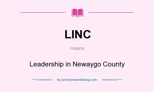 What does LINC mean? It stands for Leadership in Newaygo County
