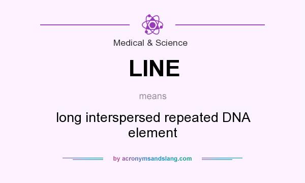 What does LINE mean? It stands for long interspersed repeated DNA element