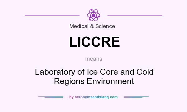 What does LICCRE mean? It stands for Laboratory of Ice Core and Cold Regions Environment