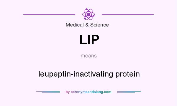 What does LIP mean? It stands for leupeptin-inactivating protein