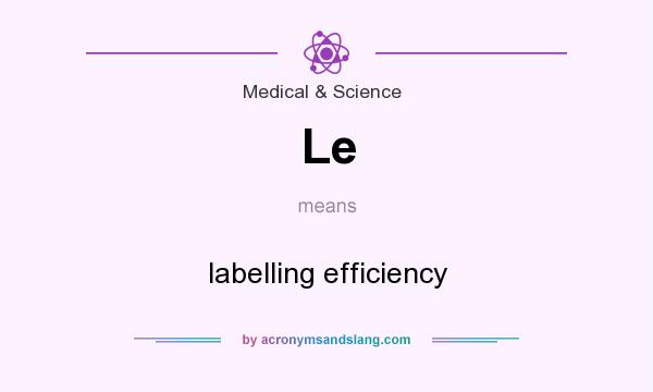 What does Le mean? It stands for labelling efficiency