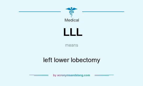 What does LLL mean? It stands for left lower lobectomy