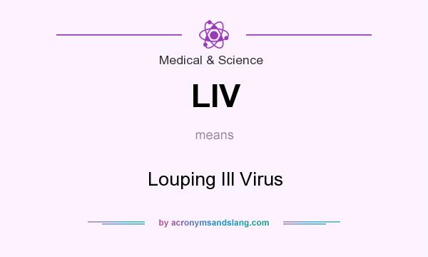 What does LIV mean? It stands for Louping Ill Virus