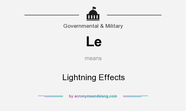 What does Le mean? It stands for Lightning Effects