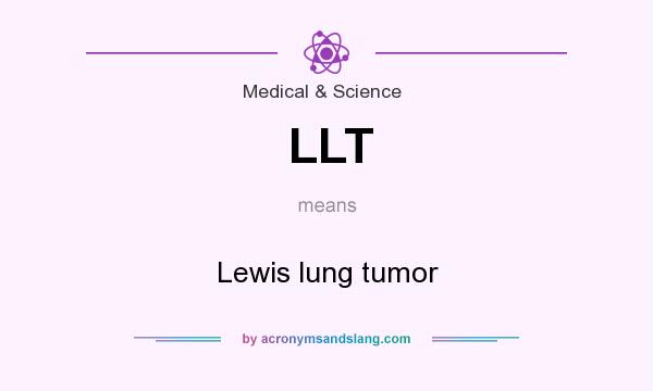 What does LLT mean? It stands for Lewis lung tumor