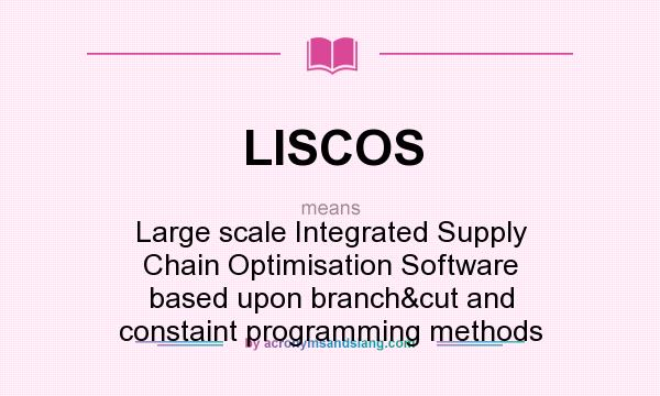What does LISCOS mean? It stands for Large scale Integrated Supply Chain Optimisation Software based upon branch&cut and constaint programming methods
