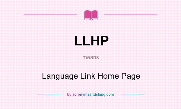 What does LLHP mean? It stands for Language Link Home Page