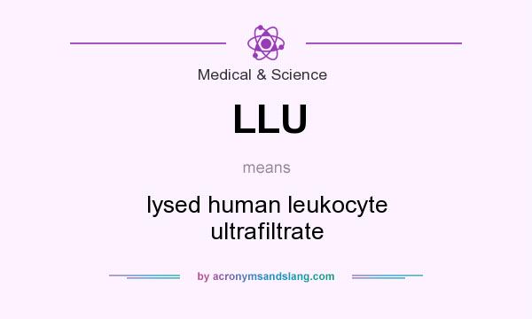 What does LLU mean? It stands for lysed human leukocyte ultrafiltrate