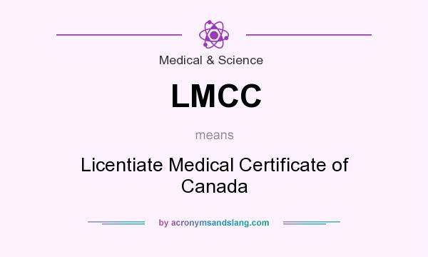 What does LMCC mean? It stands for Licentiate Medical Certificate of Canada