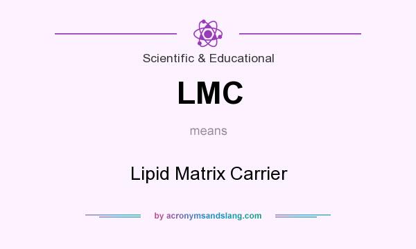 What does LMC mean? It stands for Lipid Matrix Carrier