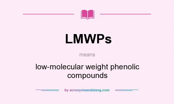 What does LMWPs mean? It stands for low-molecular weight phenolic compounds