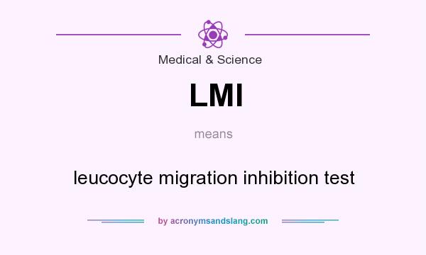 What does LMI mean? It stands for leucocyte migration inhibition test
