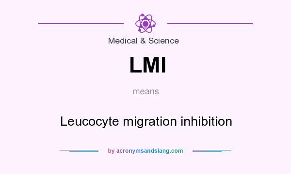 What does LMI mean? It stands for Leucocyte migration inhibition