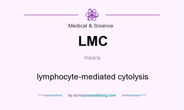 What does LMC mean? It stands for lymphocyte-mediated cytolysis
