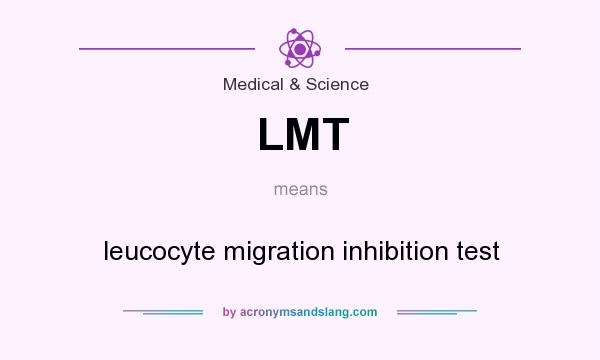 What does LMT mean? It stands for leucocyte migration inhibition test