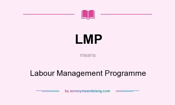 What does LMP mean? It stands for Labour Management Programme