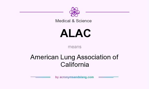 What does ALAC mean? It stands for American Lung Association of California