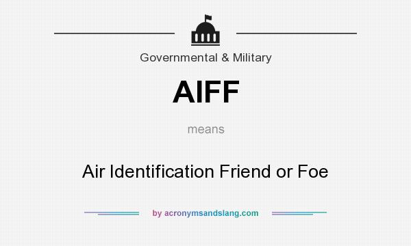 What does AIFF mean? It stands for Air Identification Friend or Foe
