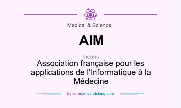 What does AIM mean? It stands for Association française pour les applications de l`Informatique à la Médecine