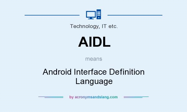 What does AIDL mean? It stands for Android Interface Definition Language