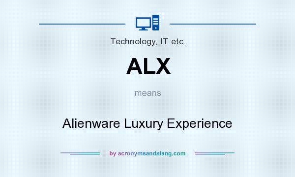What does ALX mean? It stands for Alienware Luxury Experience
