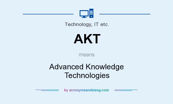 What does AKT mean? It stands for Advanced Knowledge Technologies