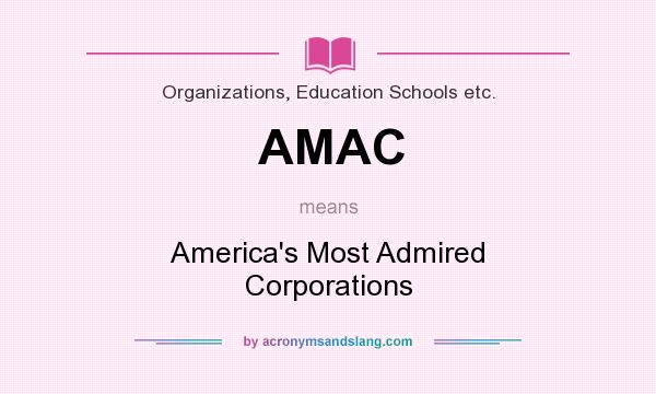 What does AMAC mean? It stands for America`s Most Admired Corporations