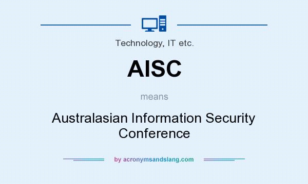 What does AISC mean? It stands for Australasian Information Security Conference