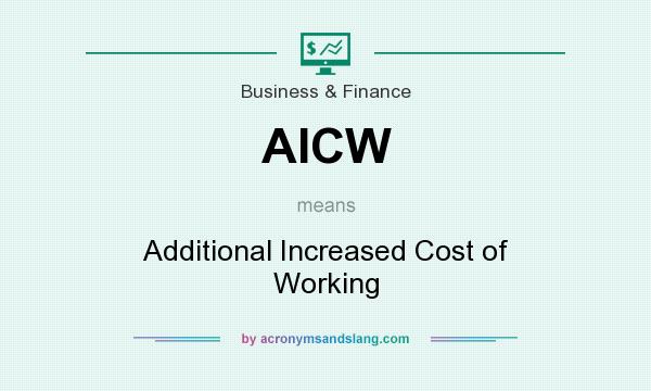 What does AICW mean? It stands for Additional Increased Cost of Working