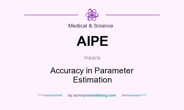 What does AIPE mean? It stands for Accuracy in Parameter Estimation