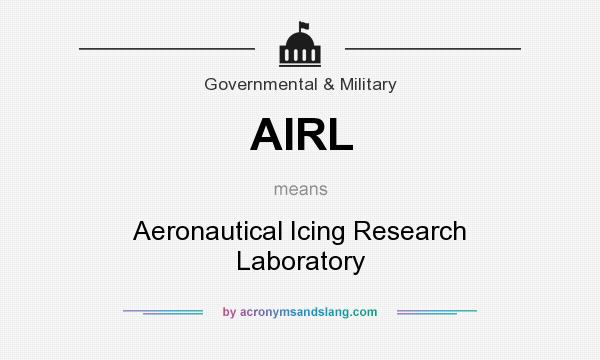 What does AIRL mean? It stands for Aeronautical Icing Research Laboratory
