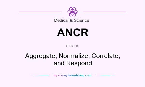 What does ANCR mean? It stands for Aggregate, Normalize, Correlate, and Respond