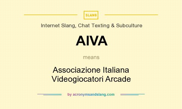 What does AIVA mean? It stands for Associazione Italiana Videogiocatori Arcade