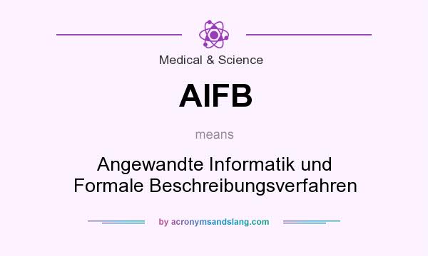 What does AIFB mean? It stands for Angewandte Informatik und Formale Beschreibungsverfahren