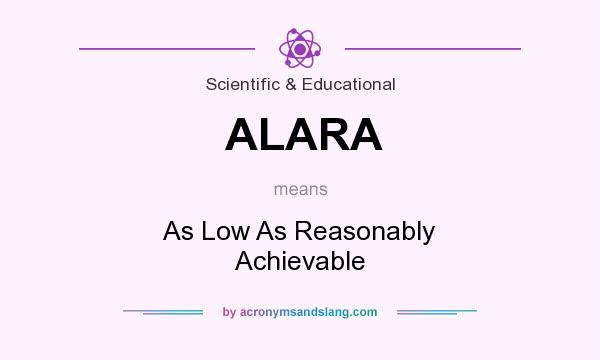 What does ALARA mean? It stands for As Low As Reasonably Achievable